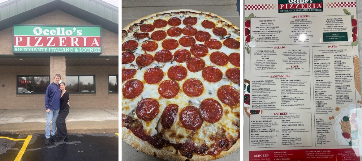 Ocello's Pizzeria Menu